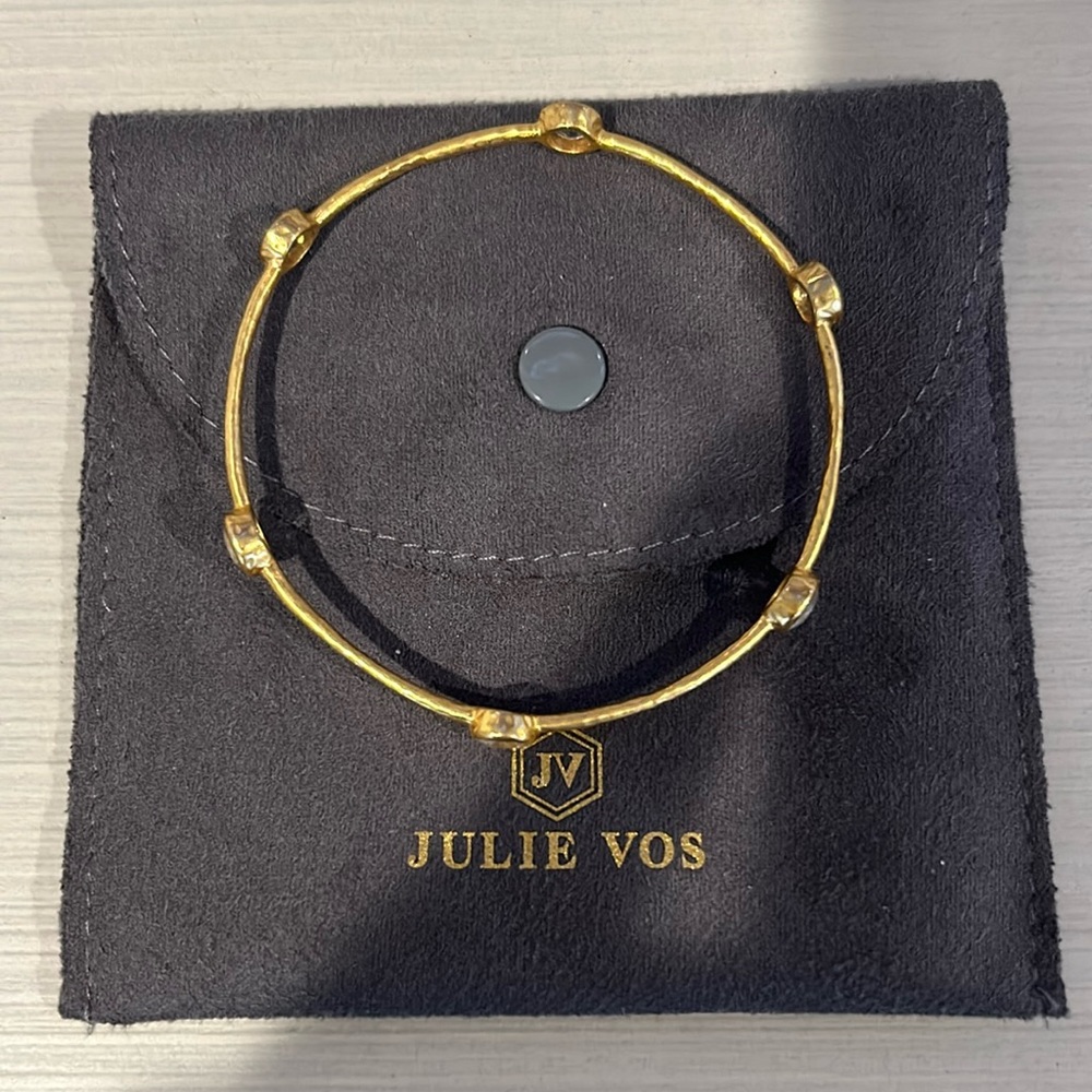 Julie Vos clear stone bangle